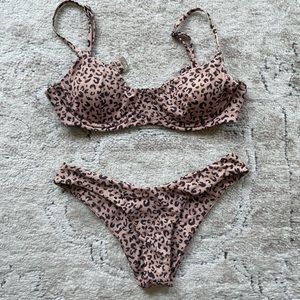 Pink Colada NWOT cheetah bikini